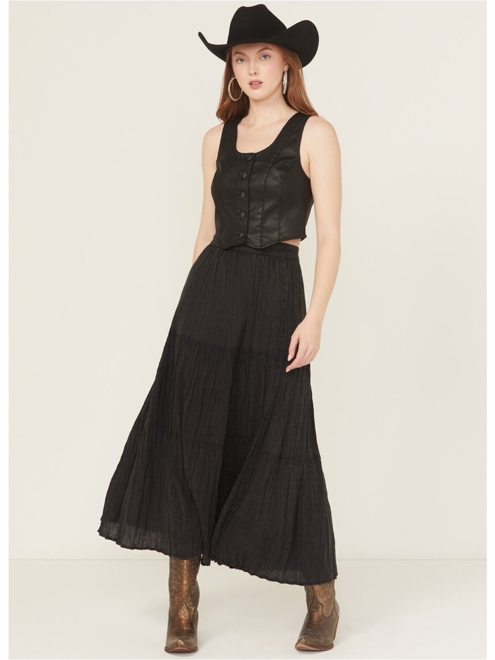 Scully Women’s Broomstick Black Maxi Skirt